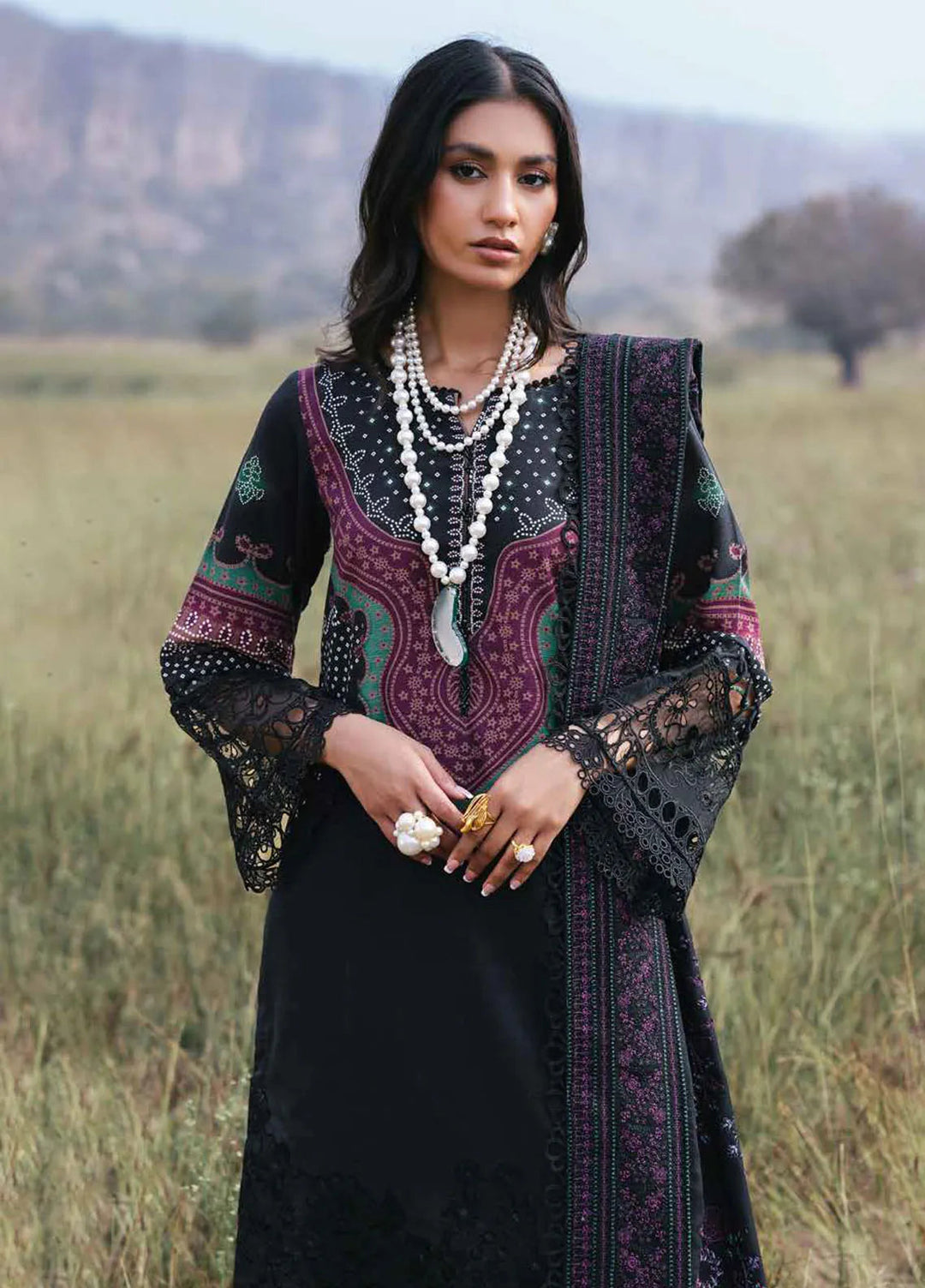 Maya by Nureh Embroidered Khaddar Suit Unstitched 3 Piece NU24MW NW-98 - Winter Collection
