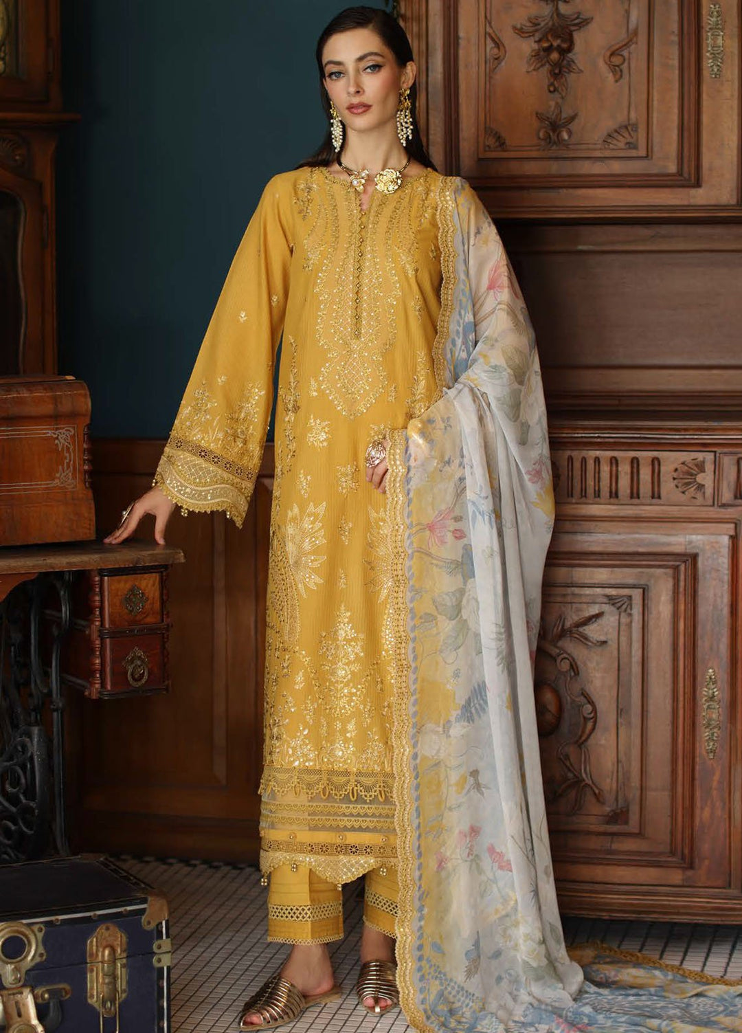 Maya by Nureh Embroidered Lawn Suits Unstitched Piece NU25MU NS