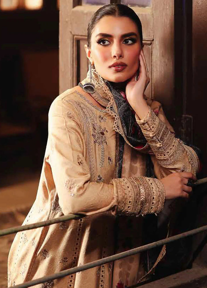 Maya By Nureh Embroidered Linen Suit Unstitched 3 Piece NU24MUL NW-82 - Fall Collection