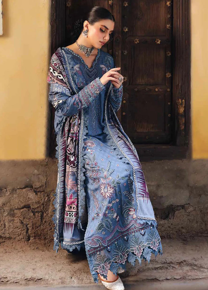 Maya By Nureh Embroidered Linen Suit Unstitched 3 Piece NU24MUL NW-85 - Fall Collection