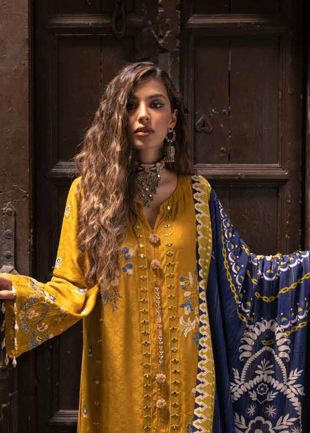 Maya By Nureh Embroidered Linen Suits Unstitched 3 Piece NU21LN 26 KANWAL - Winter Collection