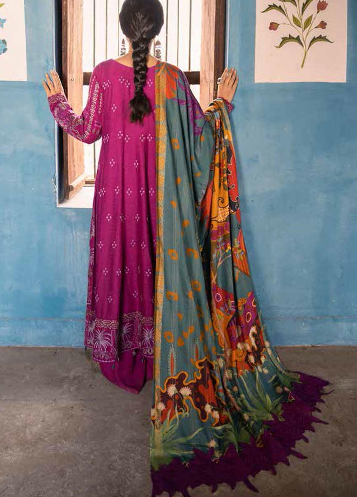 Maya By Nureh Embroidered Linen Suits Unstitched 3 Piece NU21LN 31 ROSABAGH - Winter Collection