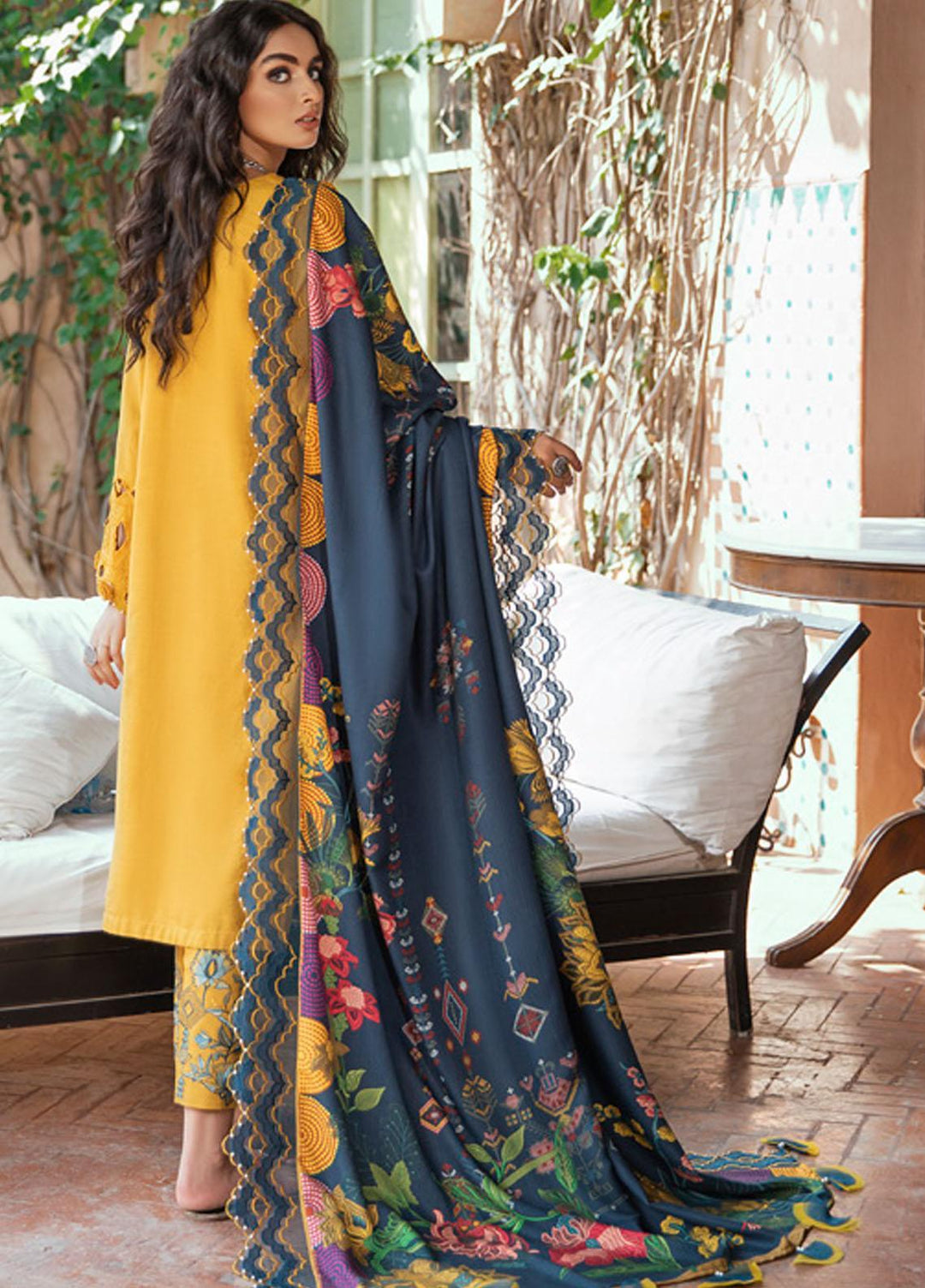 Maya by Nureh Embriodered Slub Khaddar Suits Unstitched 3 Piece NU21MK NW-33 KAVEH - Winter Collection