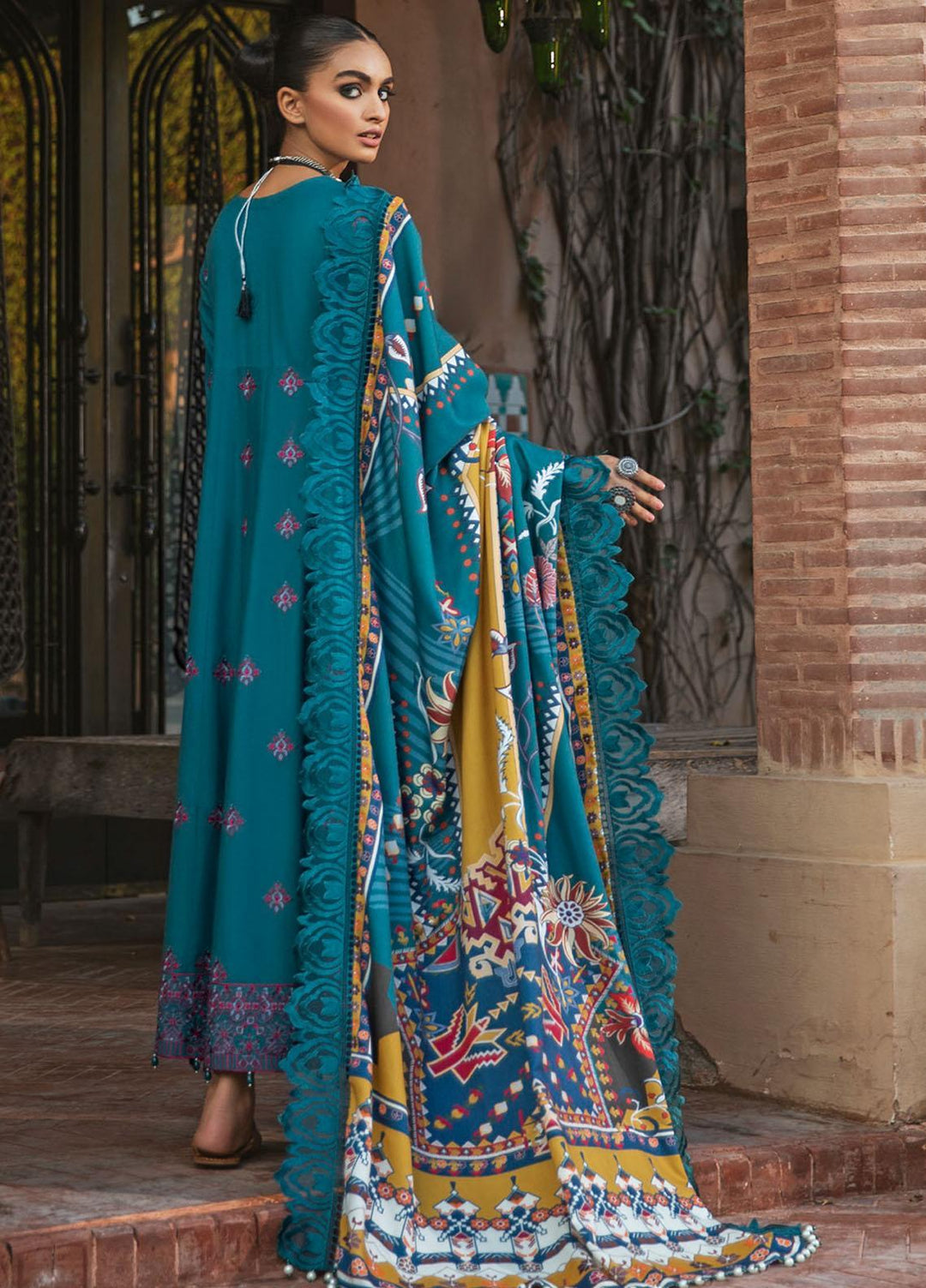 Maya by Nureh Embriodered Slub Khaddar Suits Unstitched 3 Piece NU21MK NW-38 LILIAN - Winter Collection