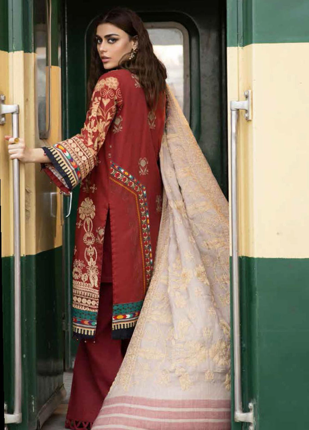 Maya by Nureh Embroidered Slub Khaddar Suits Unstitched 3 Piece NU21MW NW-41 - Winter Collection