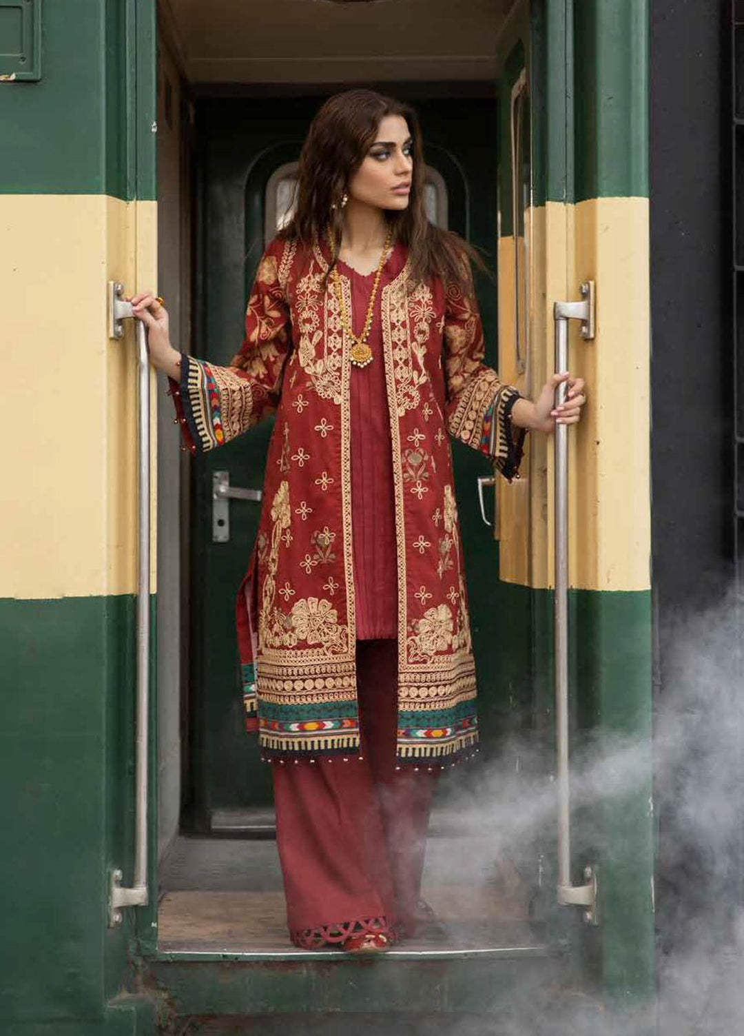 Maya by Nureh Embroidered Slub Khaddar Suits Unstitched 3 Piece NU21MW NW-41 - Winter Collection