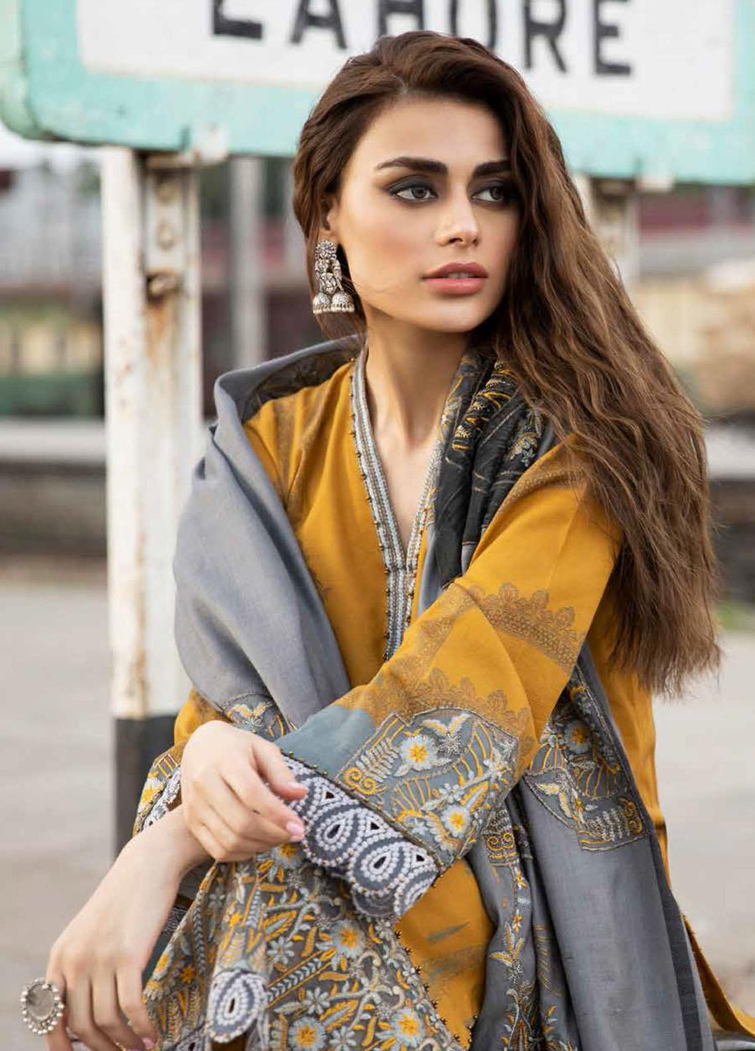 Maya by Nureh Embroidered Slub Khaddar Suits Unstitched 3 Piece NU21MW NW-43 - Winter Collection