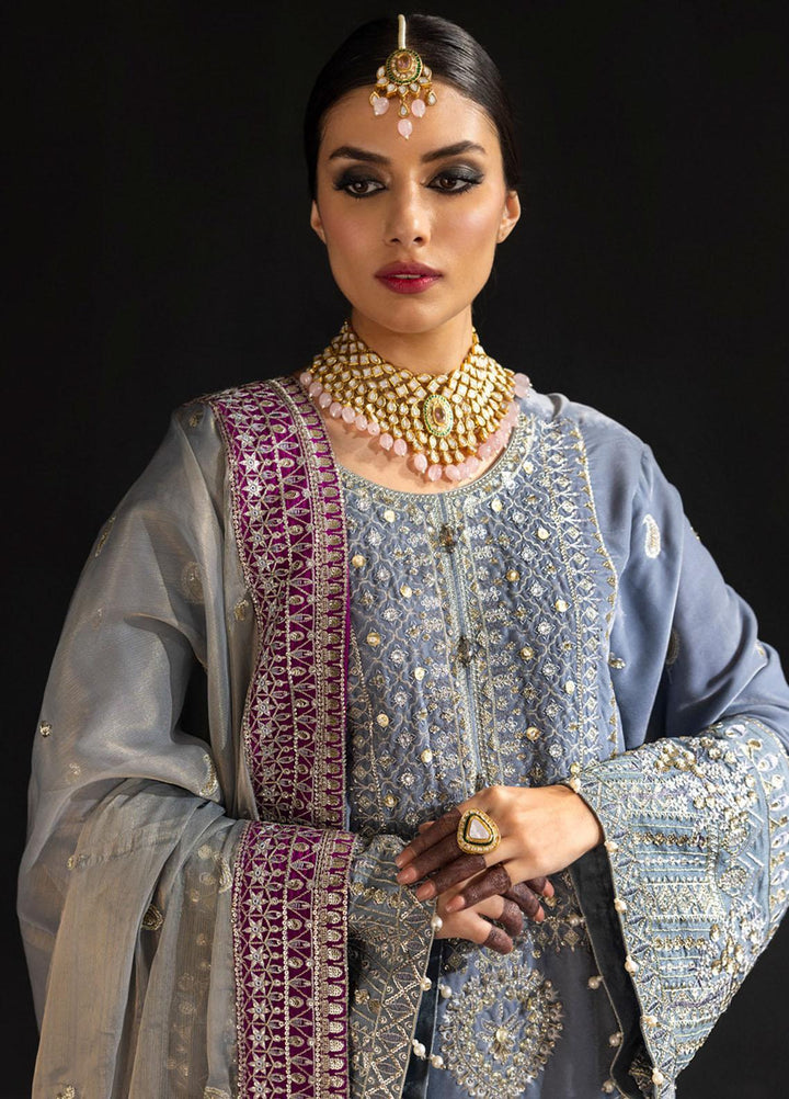 Maya By Nureh Embroidered Velvet Suits Unstitched 3 Piece NU23MV NS-102 - Luxury Collection