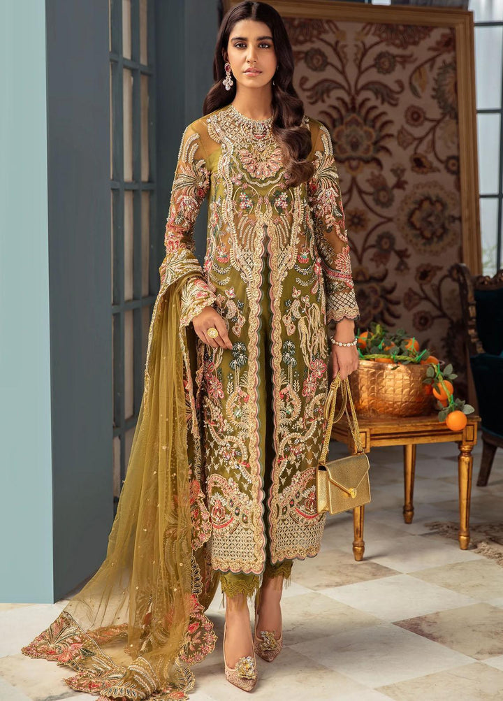 Mayal By Suveez Embroidered Net Suits Unstitched 3 Piece SZ22M LP-01 Heena - Luxury Collection