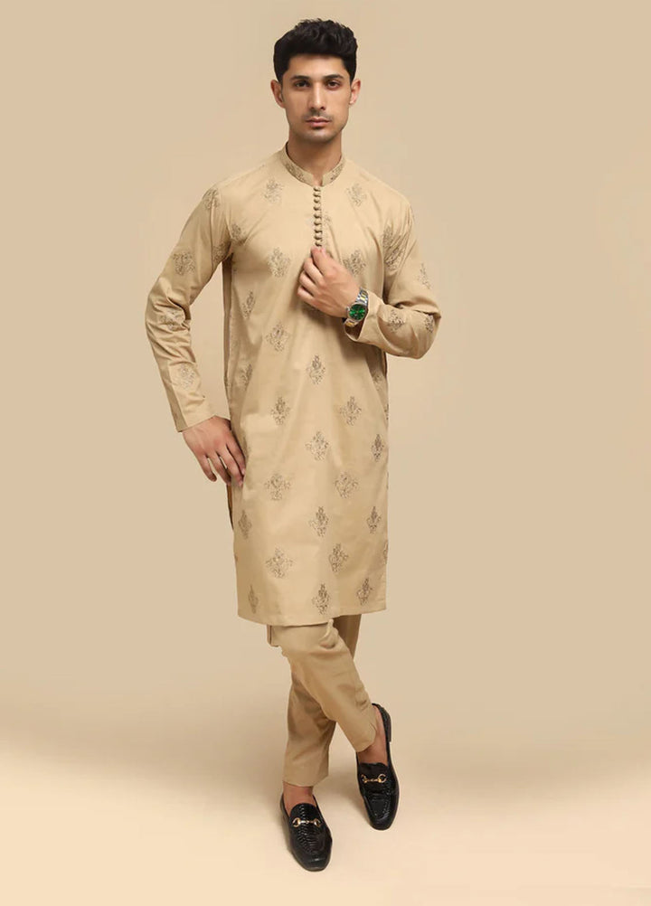 Mazham Pret Embroidered Cotton Kurta Pajama ISCEKT-MED1111