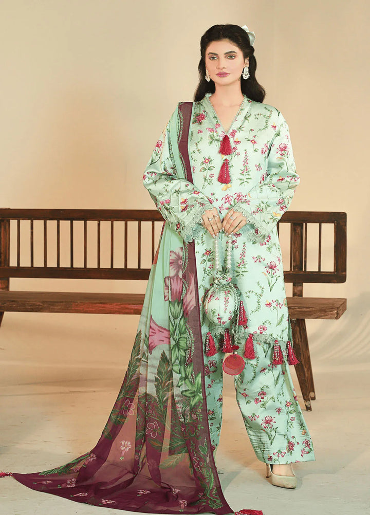 Meadow Freesia by Ziara Printed Silk Suits Unstitched 3 Piece ZI24MF Sienna - Casual Collection