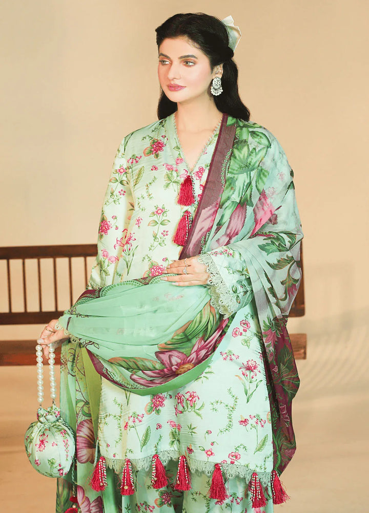 Meadow Freesia by Ziara Printed Silk Suits Unstitched 3 Piece ZI24MF Sienna - Casual Collection