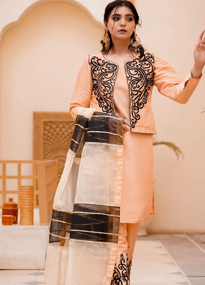 Meerab Shahid Pret  Raw Silk 3 Piece MS22LP Jugni