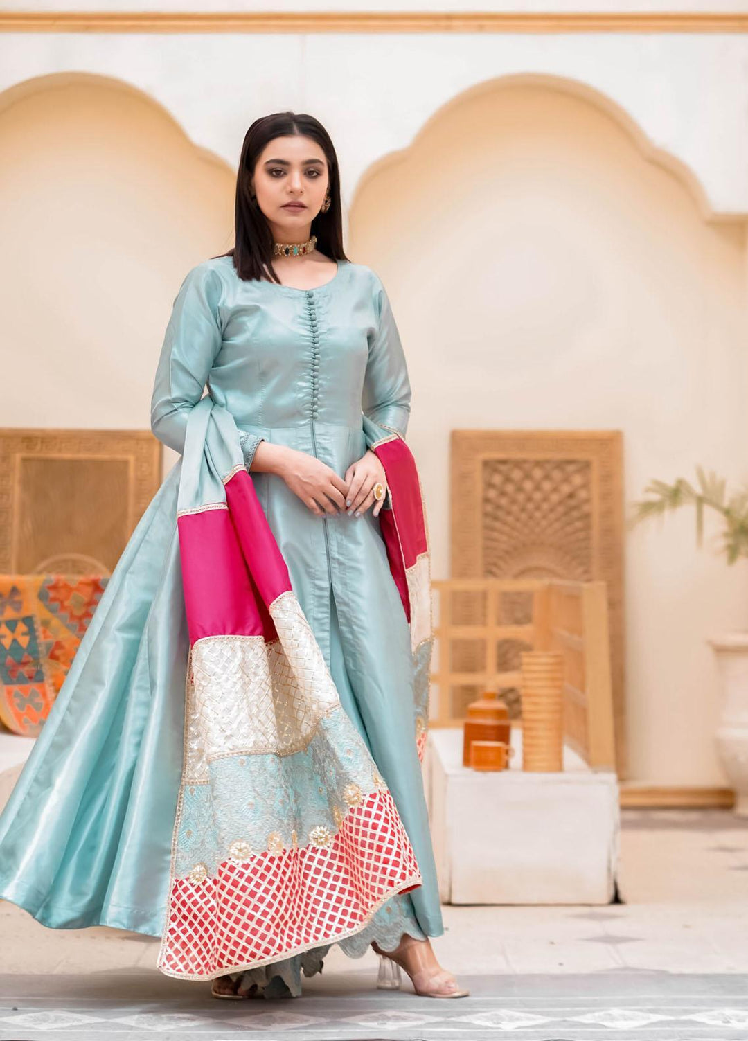 Meerab Shahid Pret  Raw Silk 2 Piece MS22LP Aina