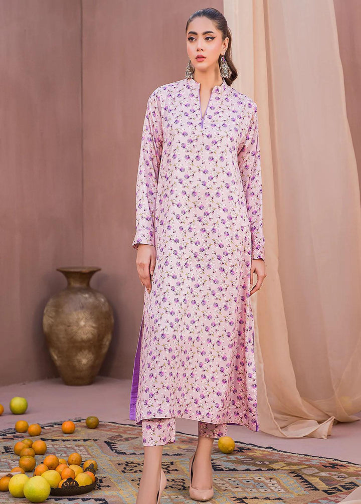 Meerak Printed Linen Suits Unstitched 2 Piece MRK23CW Eosin - Winter Collection