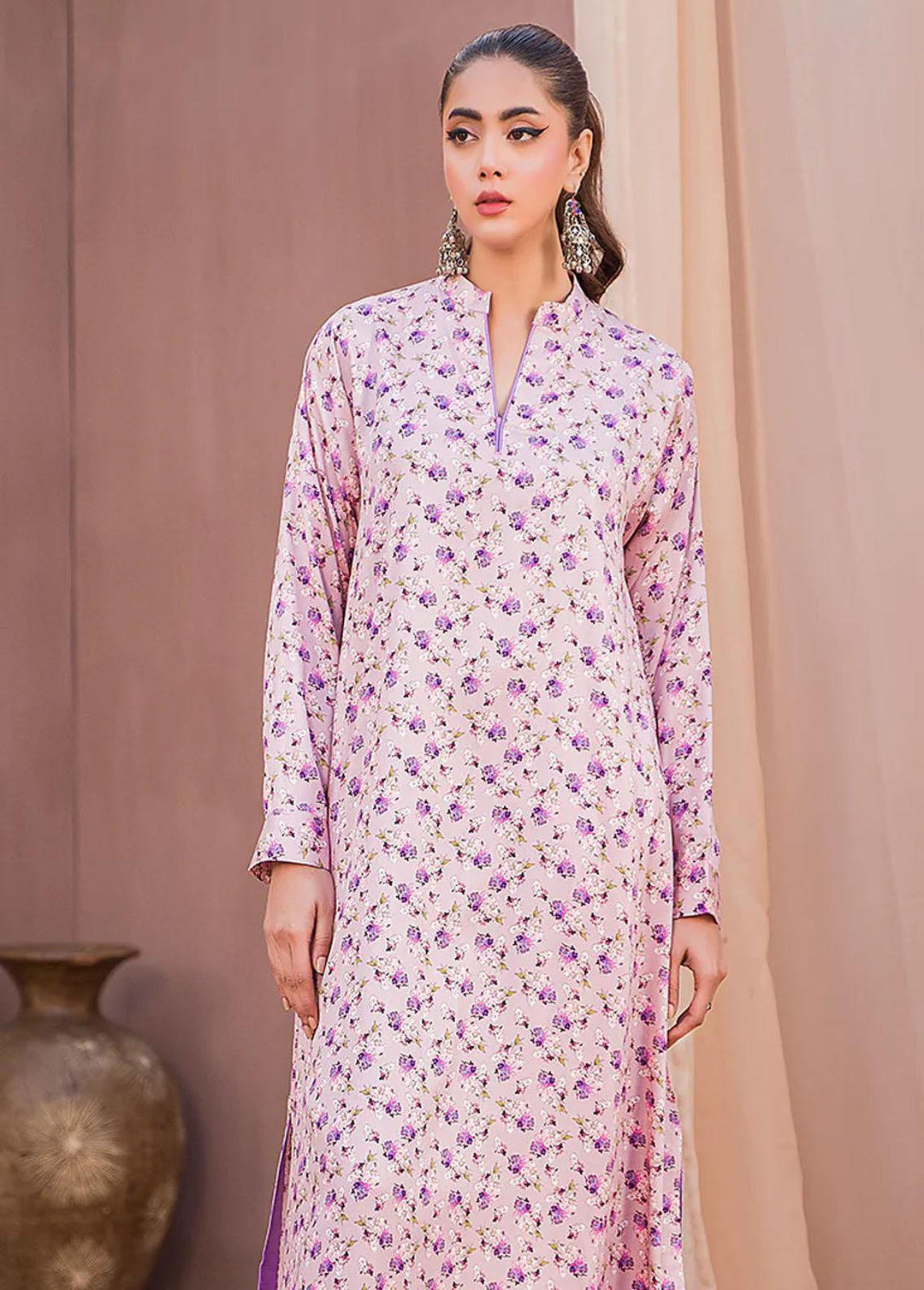 Meerak Printed Linen Suits Unstitched 2 Piece MRK23CW Eosin - Winter Collection
