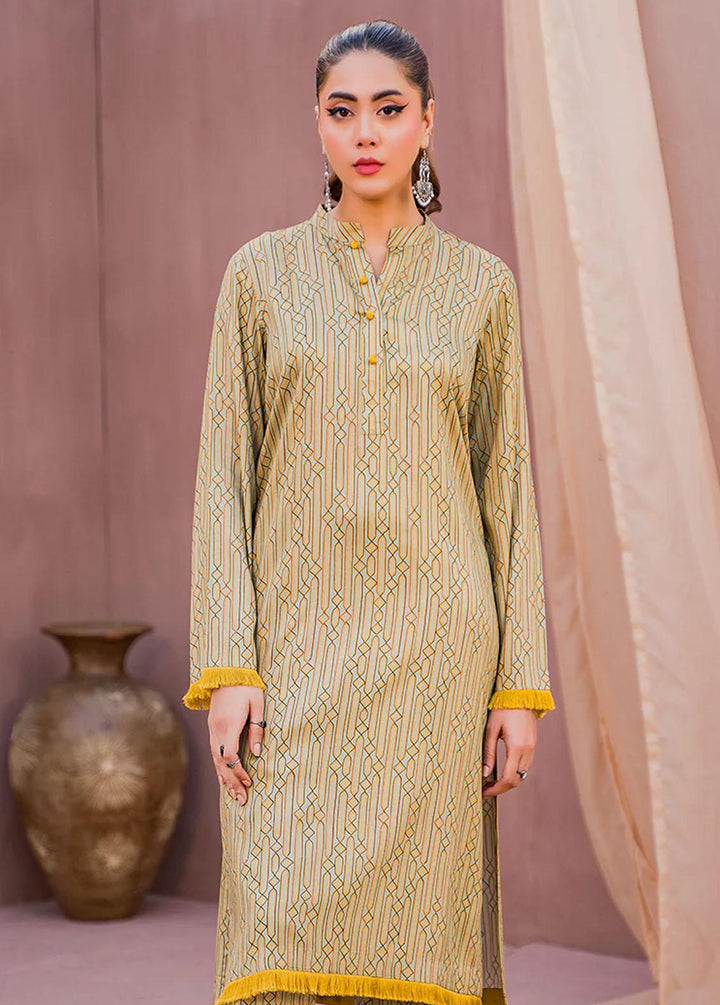 Meerak Printed Linen Suits Unstitched 2 Piece MRK23CW Verve - Winter Collection
