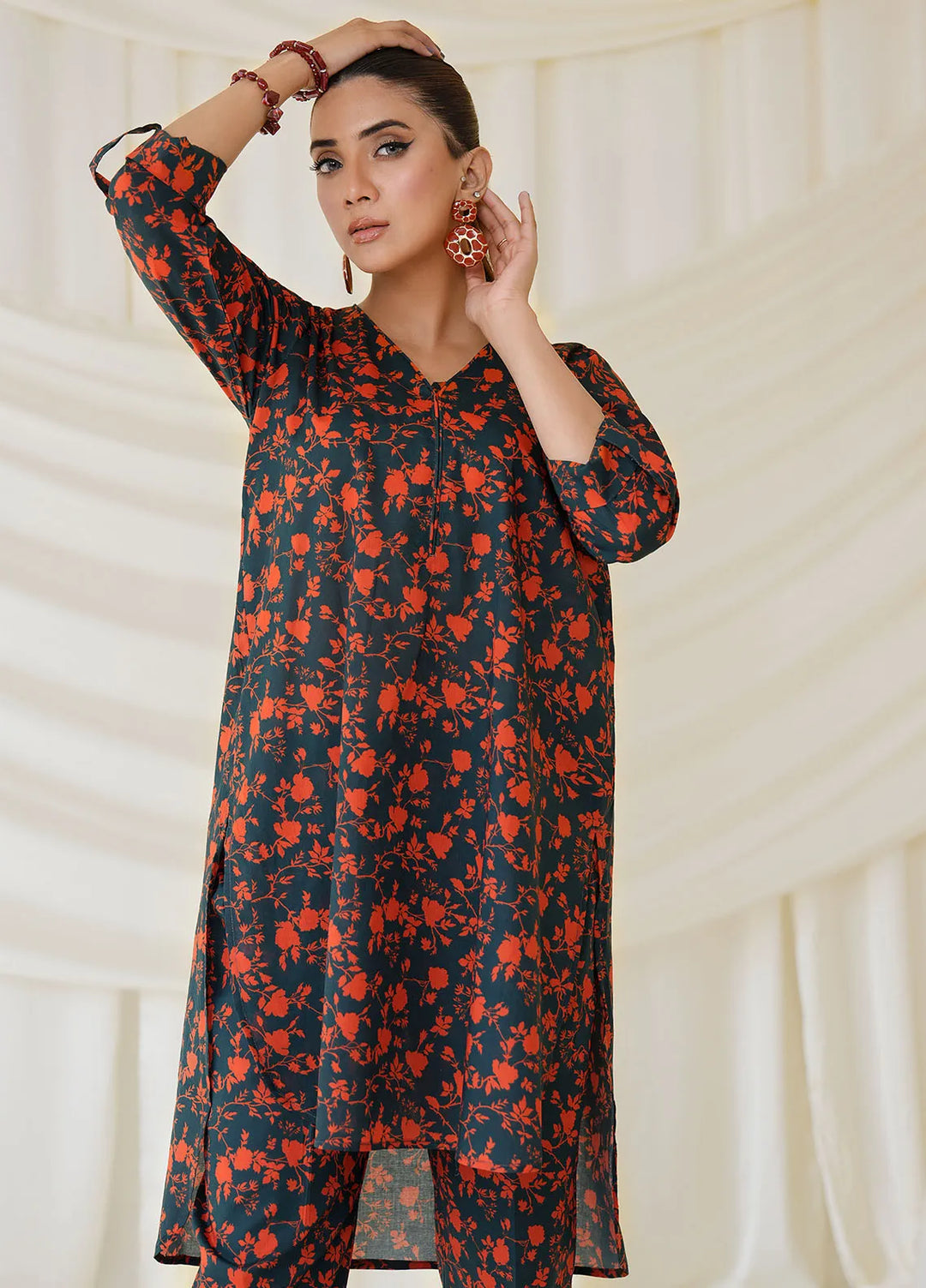 Meerak Pret Printed  2 Piece Suit D-22 MK