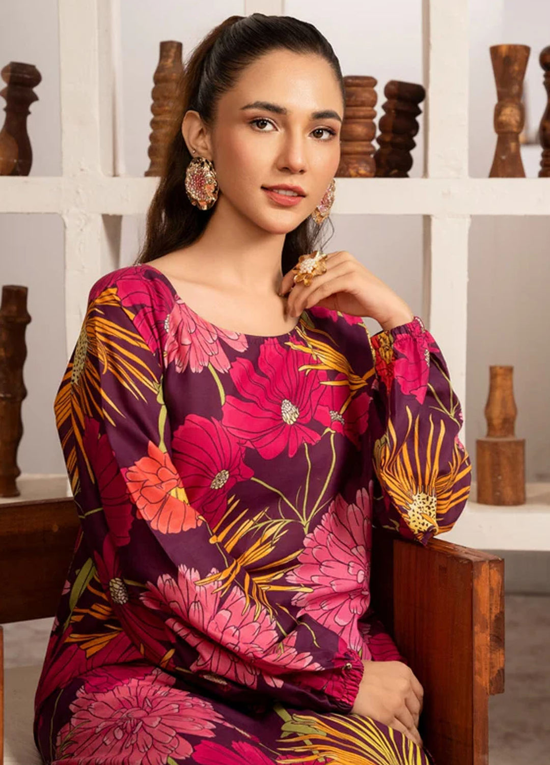 Meerak Pret Printed Lawn 2 Piece Suit GF-25