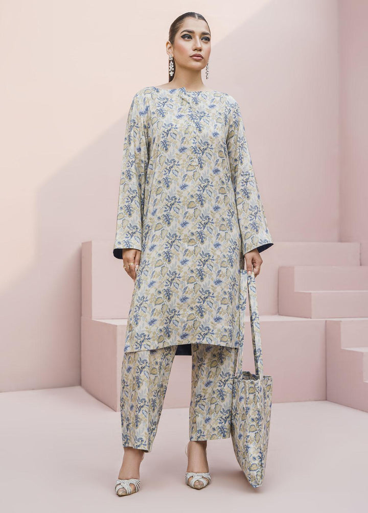 Meerak Pret Printed Raw Silk 2 Piece Suit Evelyn