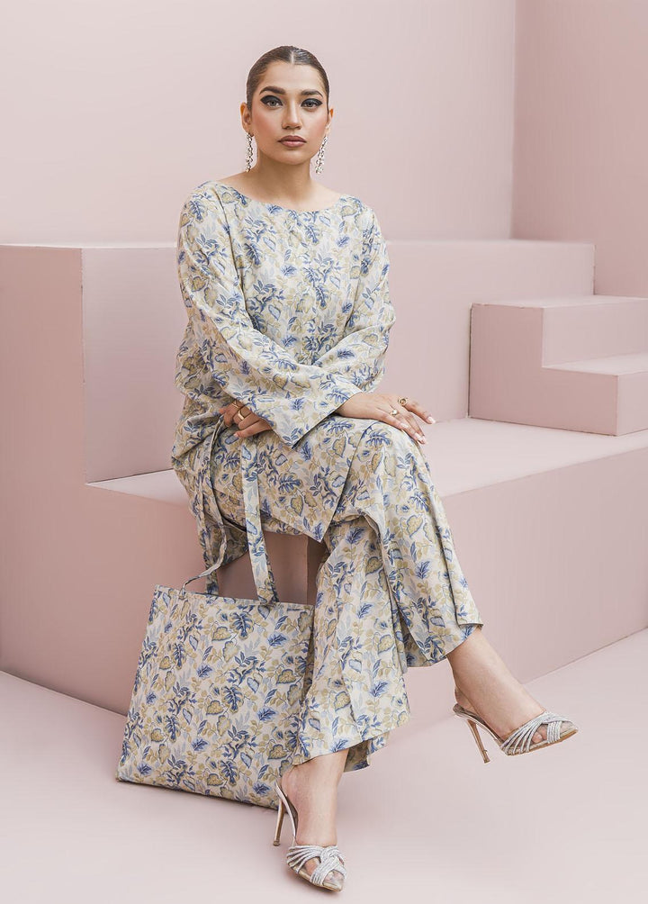 Meerak Pret Printed Raw Silk 2 Piece Suit Evelyn