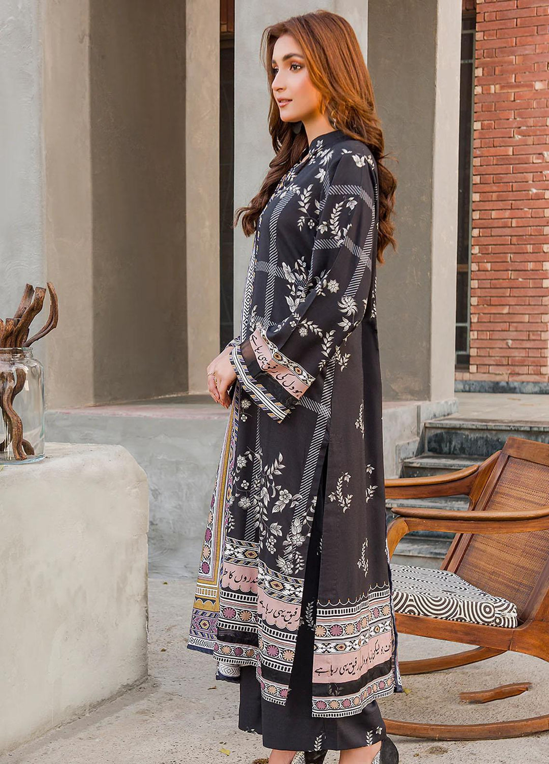 Meerak Printed Linen Suits Unstitched 3 Piece MRK24RZ Azal - Formal Collection