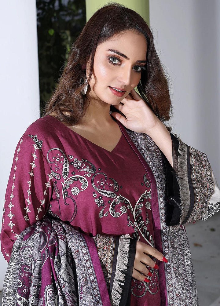 Meerak Printed Khaddar Suits Unstitched 3 Piece MRK24RZ Noor - Formal Collection