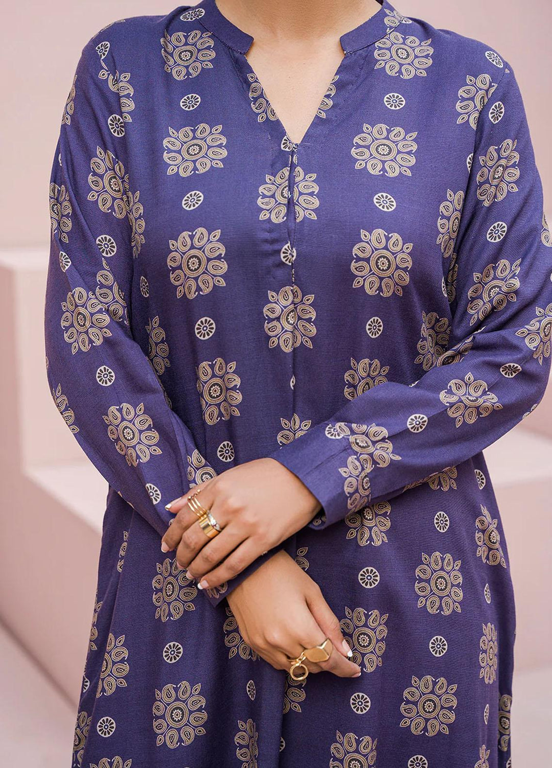 Meerak Printed Cambric Suits Unstitched 2 Piece MRK23SW Kashya - Winter Collection