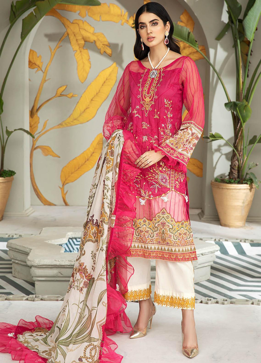 Coup De Fodre By Meeral Embroidered Lawn Suits Unstitched 3 Piece MRL21CF 03 Blair - Luxury Collection