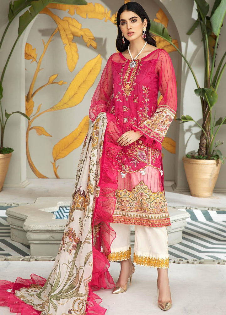 Coup De Fodre By Meeral Embroidered Lawn Suits Unstitched 3 Piece MRL21CF 03 Blair - Luxury Collection