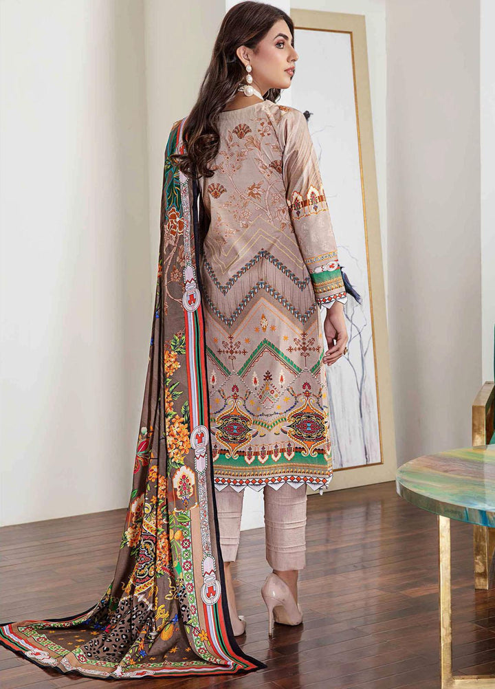 Meeral Printed Linen Suits Unstitched 3 Piece MRL21L MR-01 - Winter Collection
