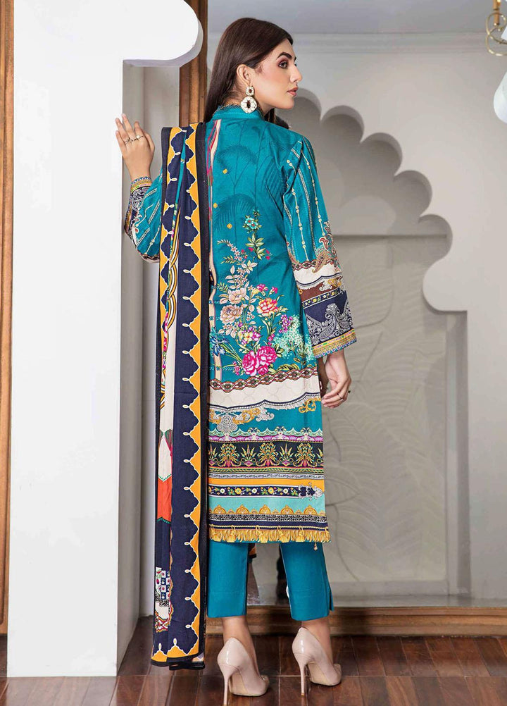 Meeral Printed Linen Suits Unstitched 3 Piece MRL21L MR-09 - Winter Collection