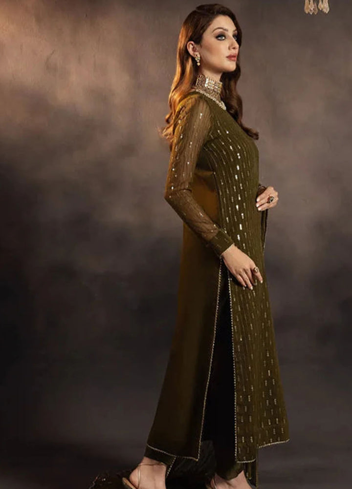 Meeral Pret Embroidered Chiffon 3 Piece Suit Hina