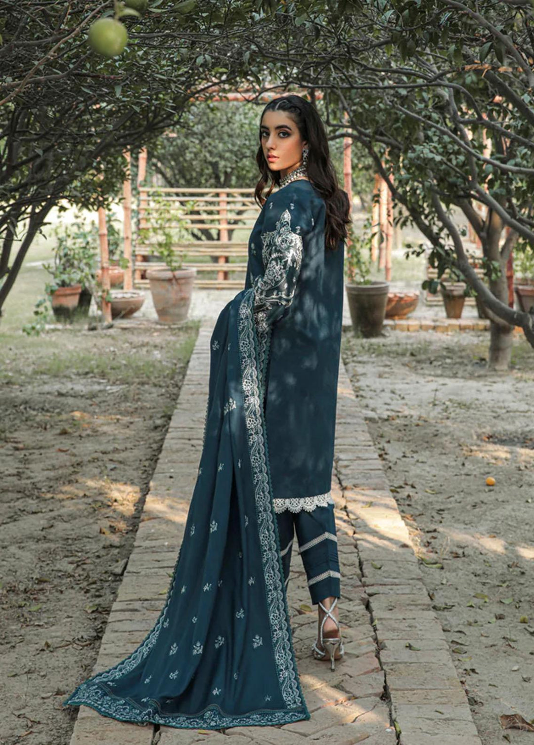 Meeras by Florent Embroidered Khaddar Suits Unstitched 3 Piece FL22M FL 1B - Winter Collection