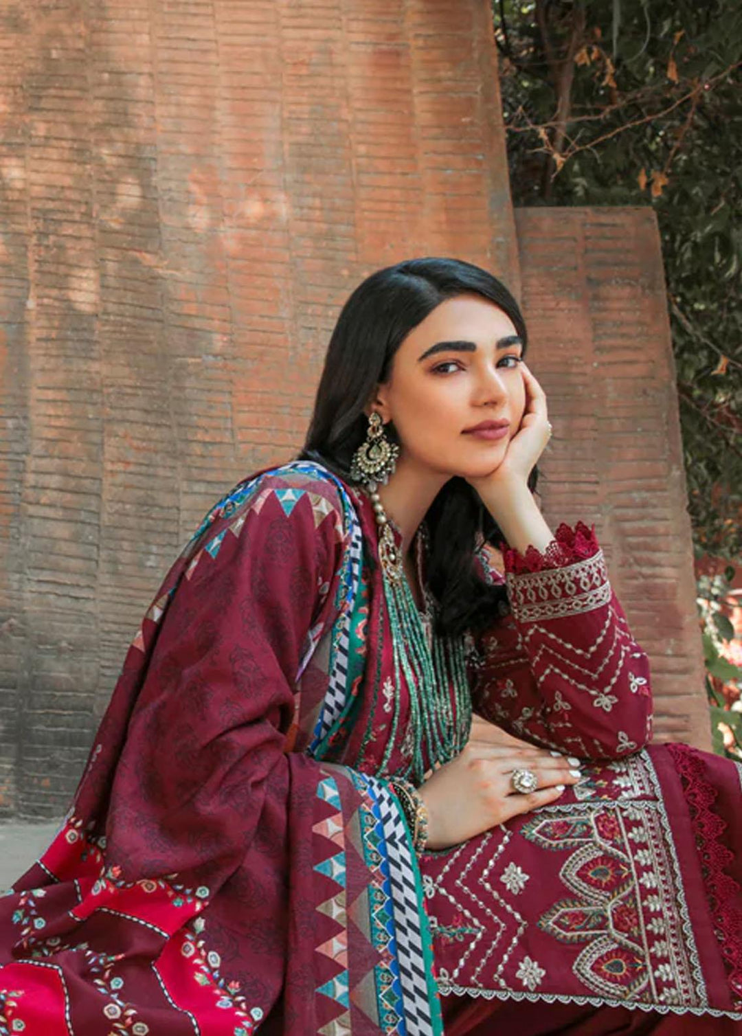 Meeras by Florent Embroidered Khaddar Suits Unstitched 3 Piece FL22M FL 3B - Winter Collection