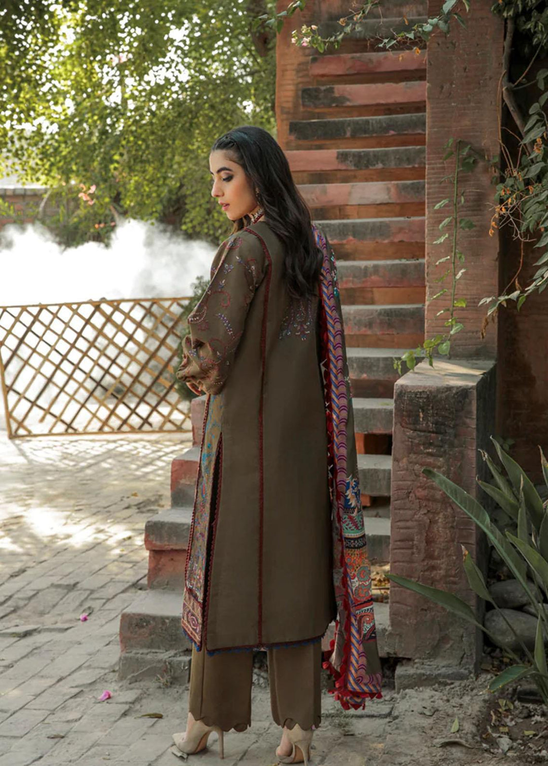 Meeras by Florent Embroidered Khaddar Suits Unstitched 3 Piece FL22M FL 4B - Winter Collection
