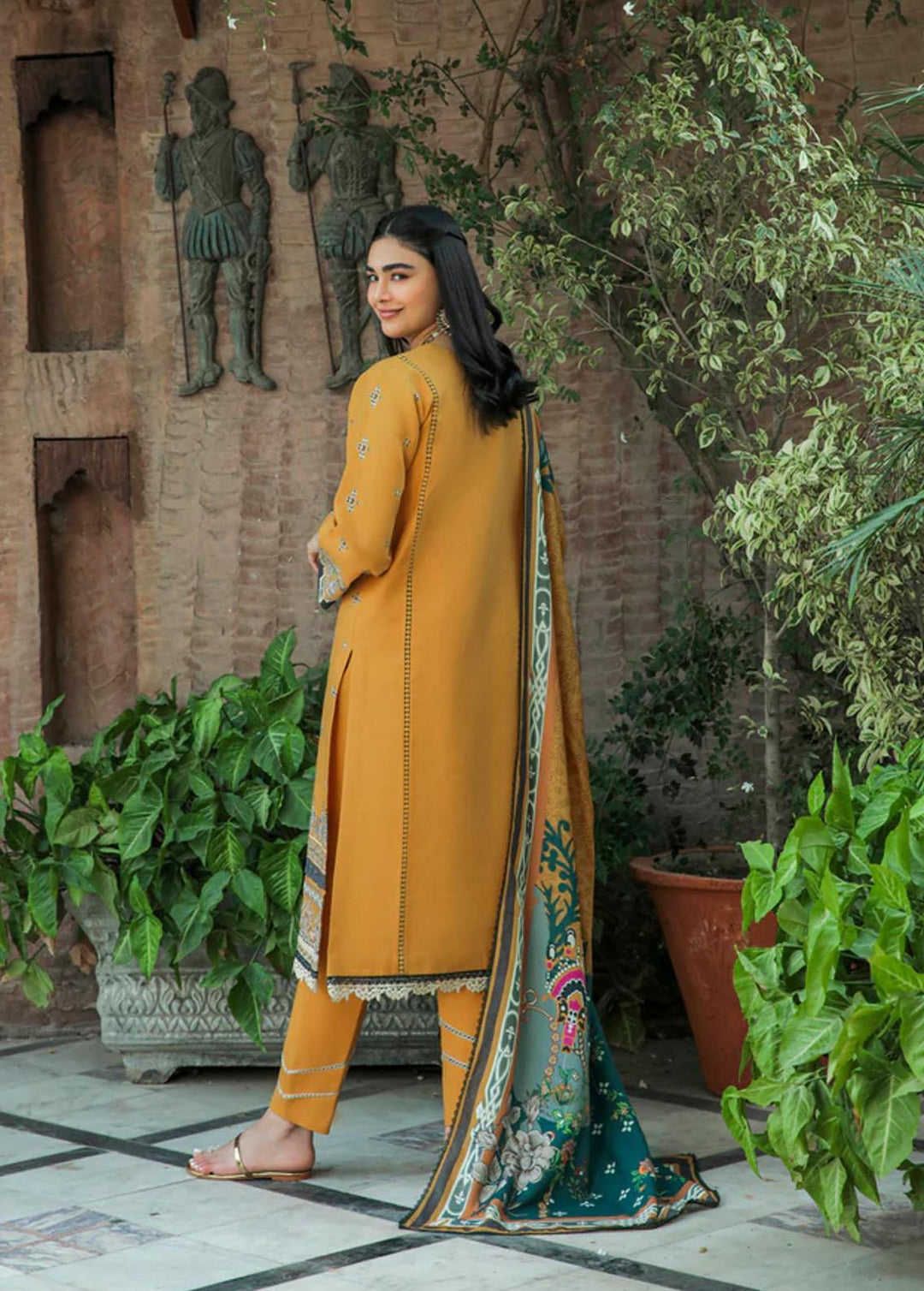 Meeras by Florent Embroidered Khaddar Suits Unstitched 3 Piece FL22M FL 6A - Winter Collection