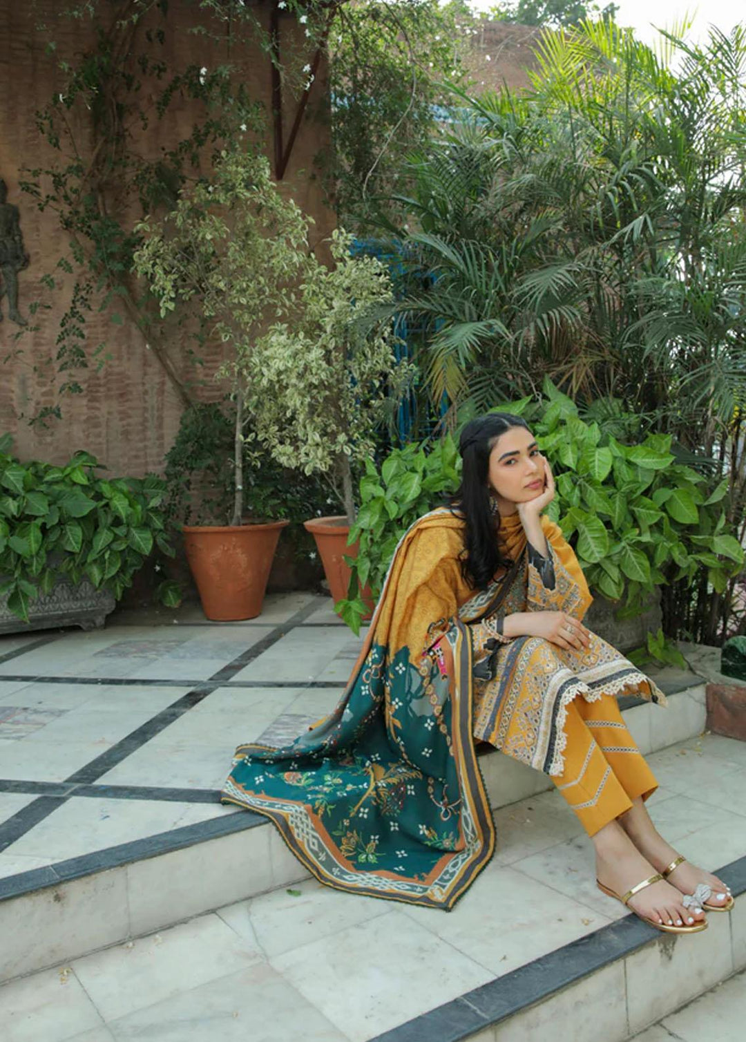 Meeras by Florent Embroidered Khaddar Suits Unstitched 3 Piece FL22M FL 6A - Winter Collection