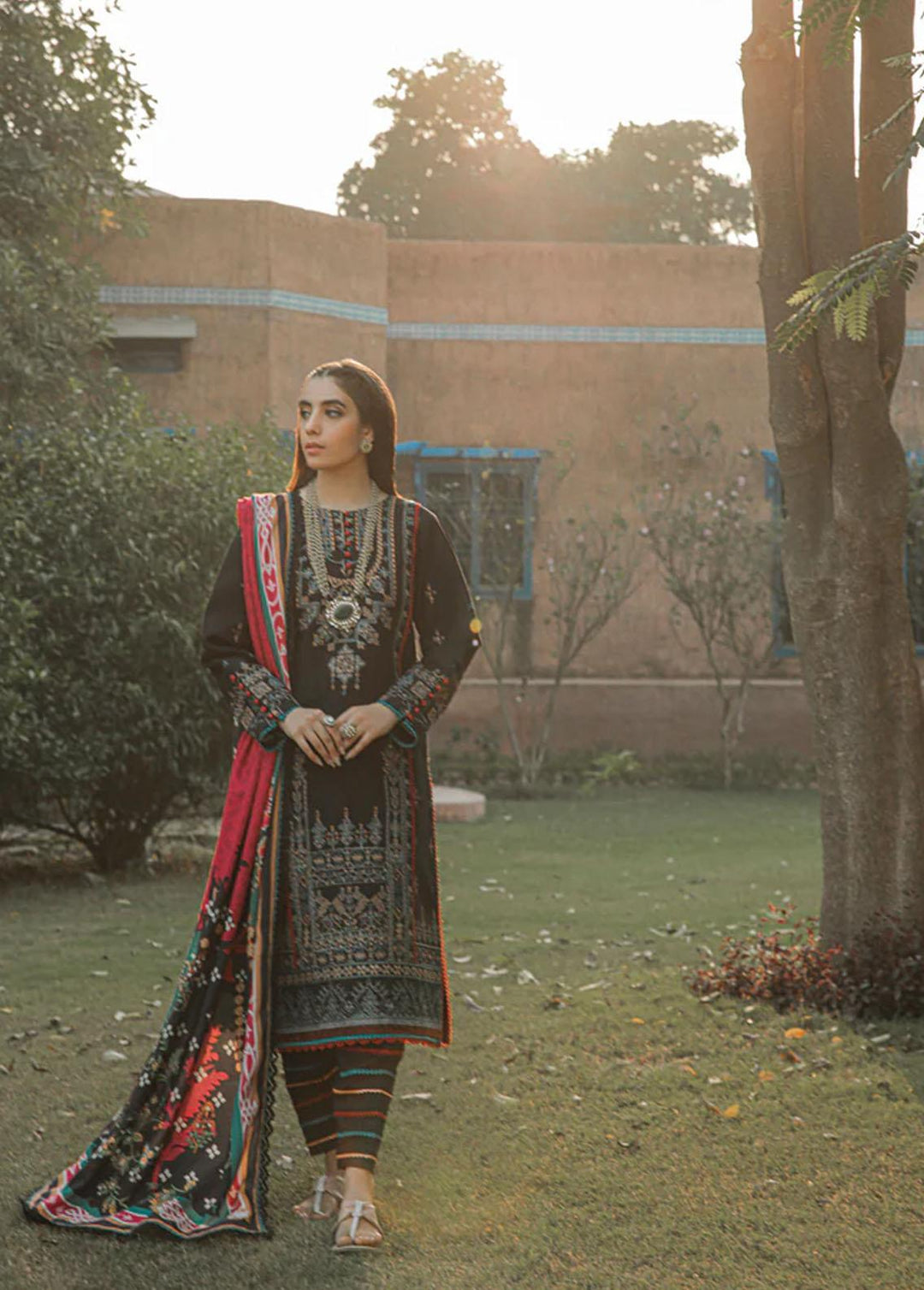 Meeras by Florent Embroidered Khaddar Suits Unstitched 3 Piece FL22M FL 6B - Winter Collection