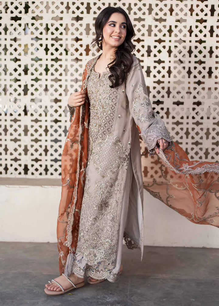 Meeras by Imrozia Serene Embroidered Organza Suit Unstitched 3 Piece IM25ME I-227 Misr - Luxury Collection