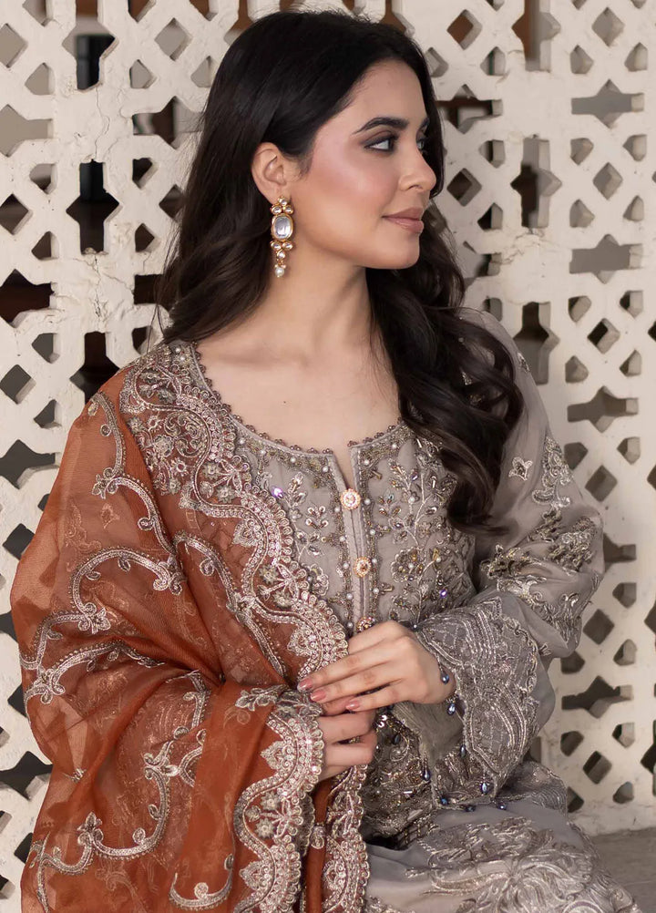 Meeras by Imrozia Serene Embroidered Organza Suit Unstitched 3 Piece IM25ME I-227 Misr - Luxury Collection