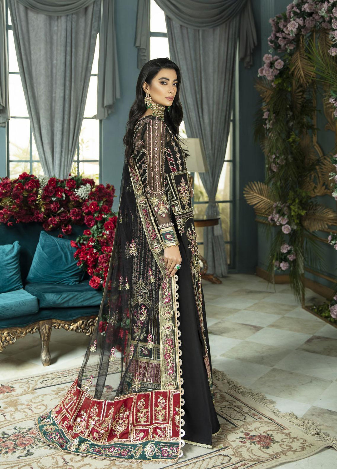 Serene by Mehak Yaqoob Embroidered Organza Suits Unstitched 3 Piece MY22SW 03-Kai - Wedding Collection