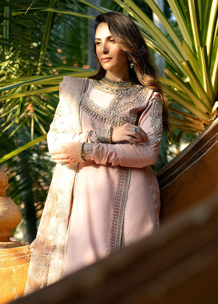 Mehak Yaqoob Pret Embroidered Raw Silk 3 Piece Suit Sivana