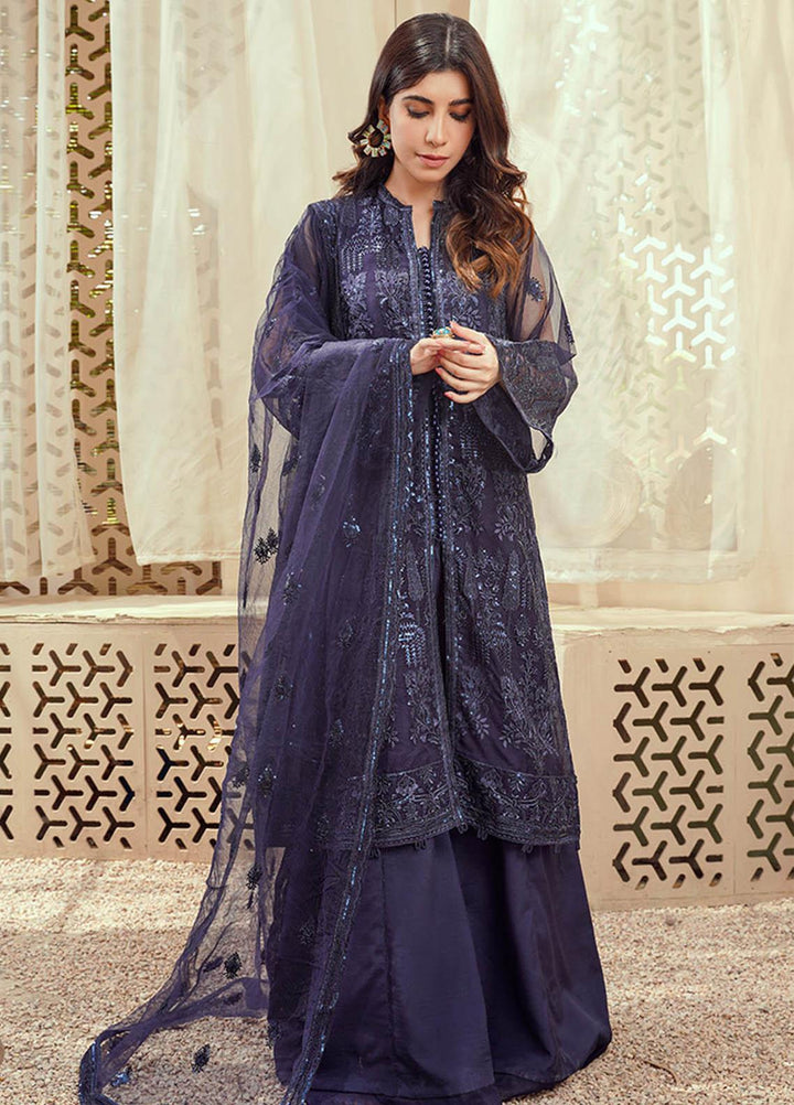Shanzay Luxury Pret Festive Organza 3 Piece Suit SHN23MB TWILIGHT BLUE (MB-05)