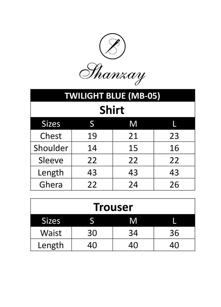 Shanzay Luxury Pret Festive Organza 3 Piece Suit SHN23MB TWILIGHT BLUE (MB-05)