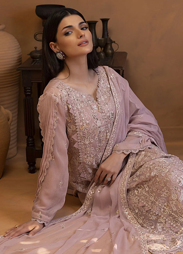 Mehar by Shamooz Embroidered Chiffon Suit Unstitched 3 Piece SHM24MC SU-119 Bahar - Festive Collection