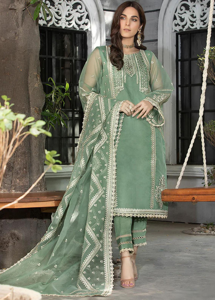Meher-un-Nissa By Elegance Embroidered Organza Suits Unstitched 3 Piece ELG23MF Anara - Luxury Festive Collection