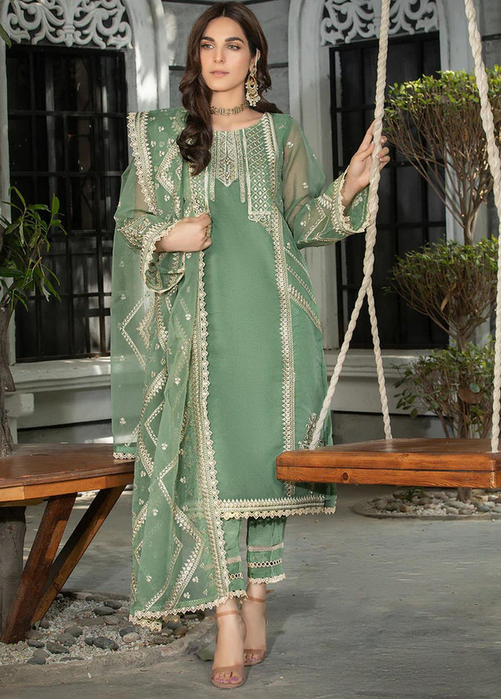 Meher-un-Nissa By Elegance Embroidered Organza Suits Unstitched 3 Piece ELG23MF Anara - Luxury Festive Collection