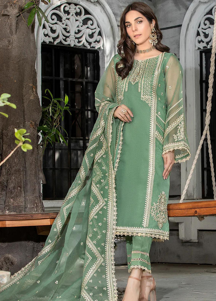 Meher-un-Nissa By Elegance Embroidered Organza Suits Unstitched 3 Piece ELG23MF Anara - Luxury Festive Collection