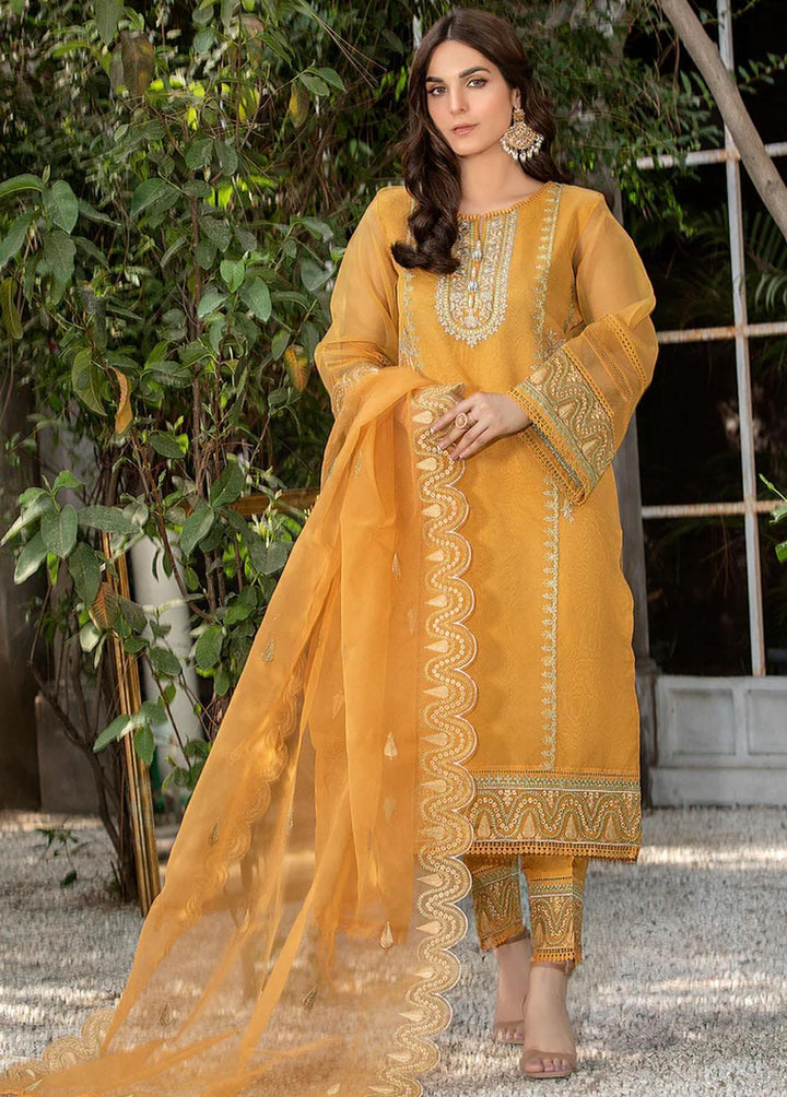 Meher-un-Nissa By Elegance Embroidered Organza Suits Unstitched 3 Piece ELG23MF Arya - Luxury Festive Collection